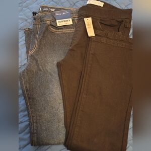 Girls set of jeans Blue and Black size 14/16